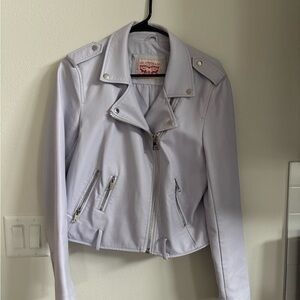 Levi's faux leather jacket women’s medium light purple